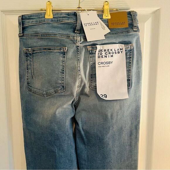 10 Crosby Derek Lam High Rise Flare Jeans NWT!! - Picture 5 of 8